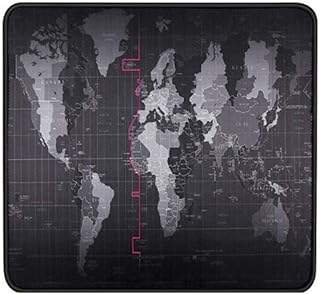 XMLEI RGB Large Gaming Mouse Pad World Map Mousepad Computer Mouse Mat Anti-Slip Rubber Base Office Desk Mat Keyboard Pad (250X300X2mm)