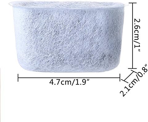 Charcoal Coffee Filter, 12 Pcs Replacement Non-Woven Activated Charcoal Water Filters for Cuisinart Coffee, Fits All Cuisinart Coffee Makers(4.7 * 2.1 * 2.6cm,White)