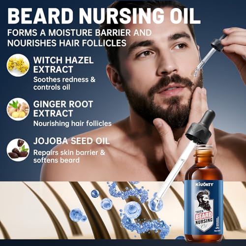 Beard Kit for Men 5PCS - Beard Growth & Grooming Set with Shampoo, Conditioner, Oil, Spray & Balm - Moisturises & Smoothes Beard, Tames Frizz - Perfect Beard Kit for Men, Dad, Boyfriend, Husband - Image 5