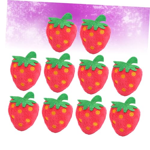 BESPORTBLE 20 Unidades brinquedo de morango brinquedo de pelúcia catnip brinquedos de gato catnip ga