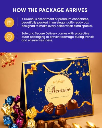 Image of HyperFoods Rakhi Set for Brother with Chocolate Gift Pack Benrove Chocolate 350g Gift Hamper with Set of 3 Rakhis Gifts Pack for Brothers Chocolates (Assorted Color Bags) with Rakhi Set for Brother