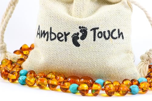 Baltic Amber Necklace - Natural Amber from Baltic Region, Genuine Amber 13 inch.3