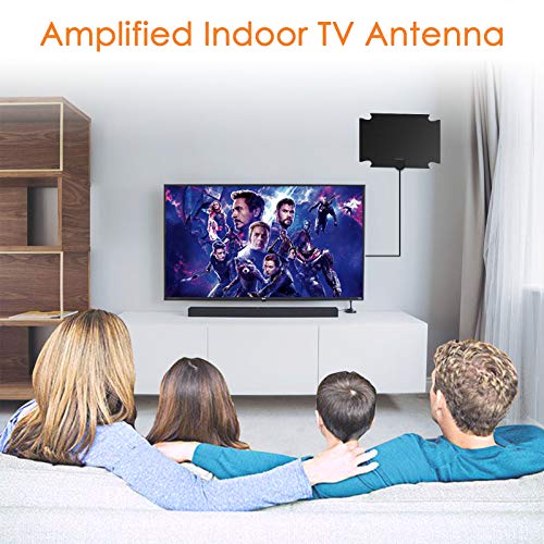[2020 Latest] Digital TV Antenna 120 Miles Amplifier Signal Booster Indoor Long Range HDTV Antennas Support 4K 1080P UHF VHF Local Free Channels （Coax Cable） - Thumbnail 7