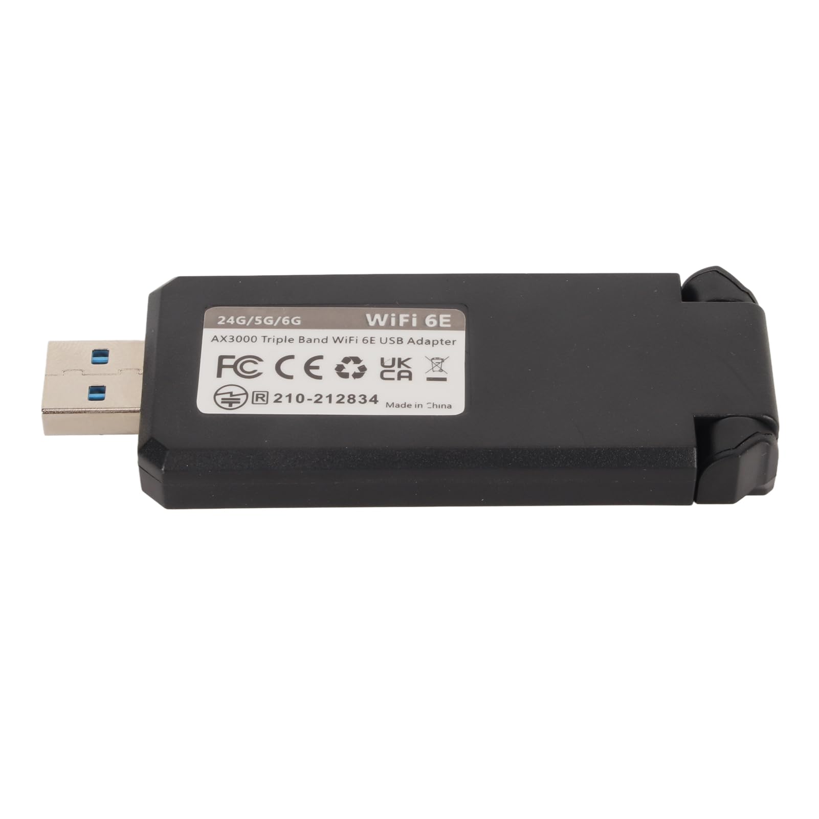 Bewinner Adattatore WiFi USB per PC, Adattatori di Rete USB Wireless da 3000 Mbps, Scheda di Rete USB a Tripla Banda con Antenna per Laptop Desktop Compatibile con Windows 10 11