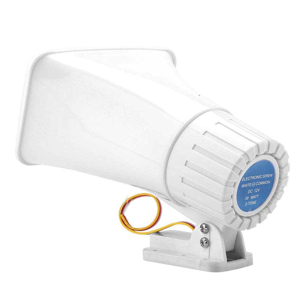Sirène D'alarme Klaxon, 150dB DC 12V Double Tonalité Filaire Klaxon Sirène Haut-Parleur Alarme Antivol Avertissement Système de Sécurité Alarme Antivol pour la Sécurité à Domicile
