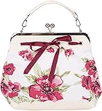 Küstenluder DALENE 50s Kisslock FLORAL Blumen Vintage Handtasche Rockabilly