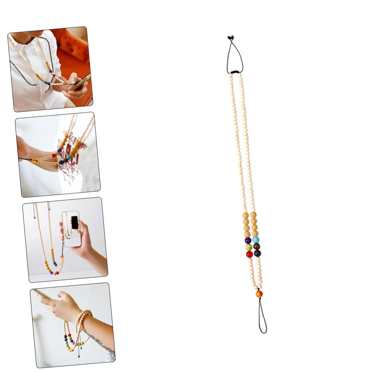 Hemobllo 5piezas Cadena Colgante Para Teléfono Móvil Perlas Correa De Cuello Resistente y Práctica Para Uso Diario y Actividades Al Aire