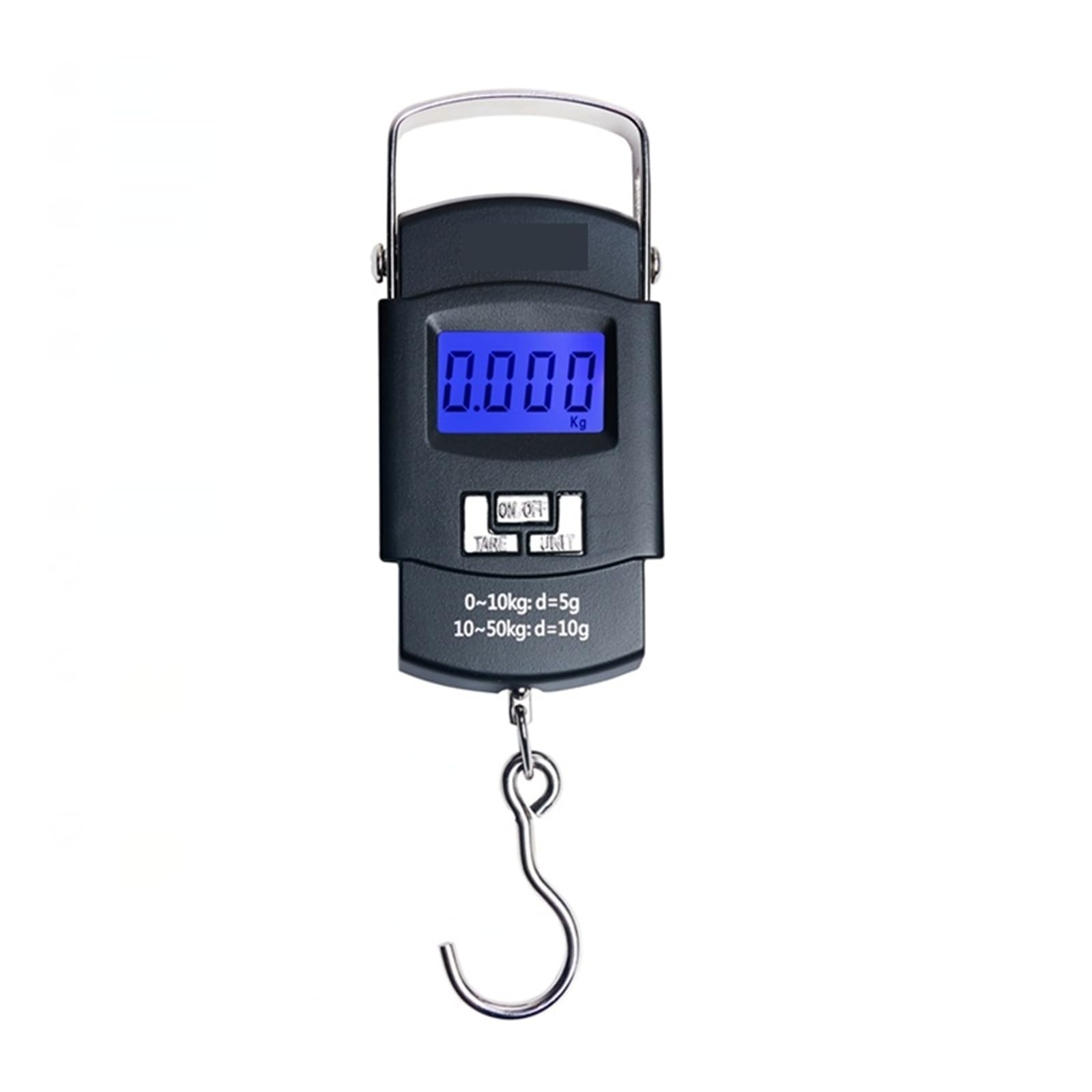 Báscula de gancho de pesca Digital LCD de 50KG y 5g, báscula de bolsillo for maleta, grúa, báscula de cocina, balanza de pesaje colgante for equipaje de Metal para construcción, fábrica