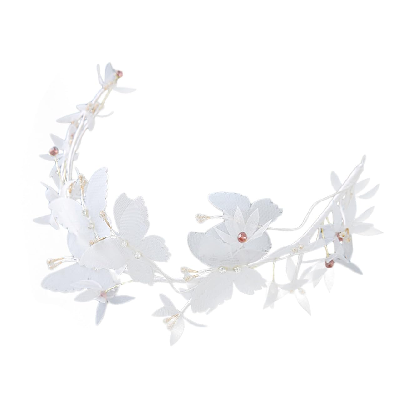 VICASKY 3 Pezzi Cerchietto Bianco per Sposa e Damigelle Fascia Raffinato per Matrimonio e Banchetto Accessorio Femminile Chic e