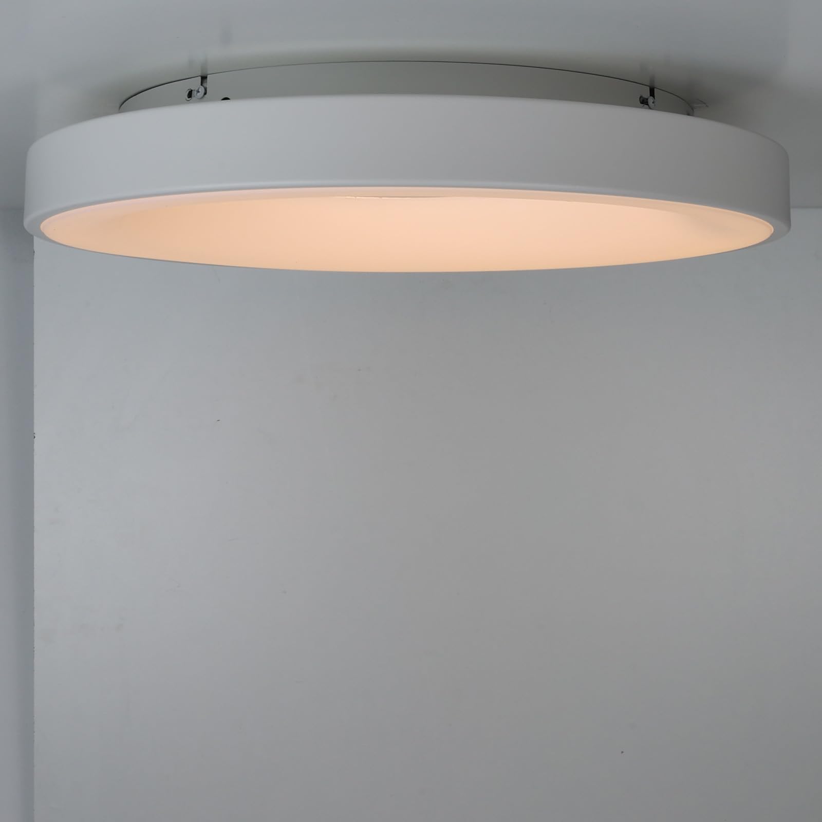 Alpinaluz Plafón LED Techo Ø50 cm 40W 5000lm en Acero Blanco Mate – Selector de Color CCT 3000K/4000K/6000K – Luz Blanca Regulable – Diseño Moderno para Salón, Dormitorio, Cocina