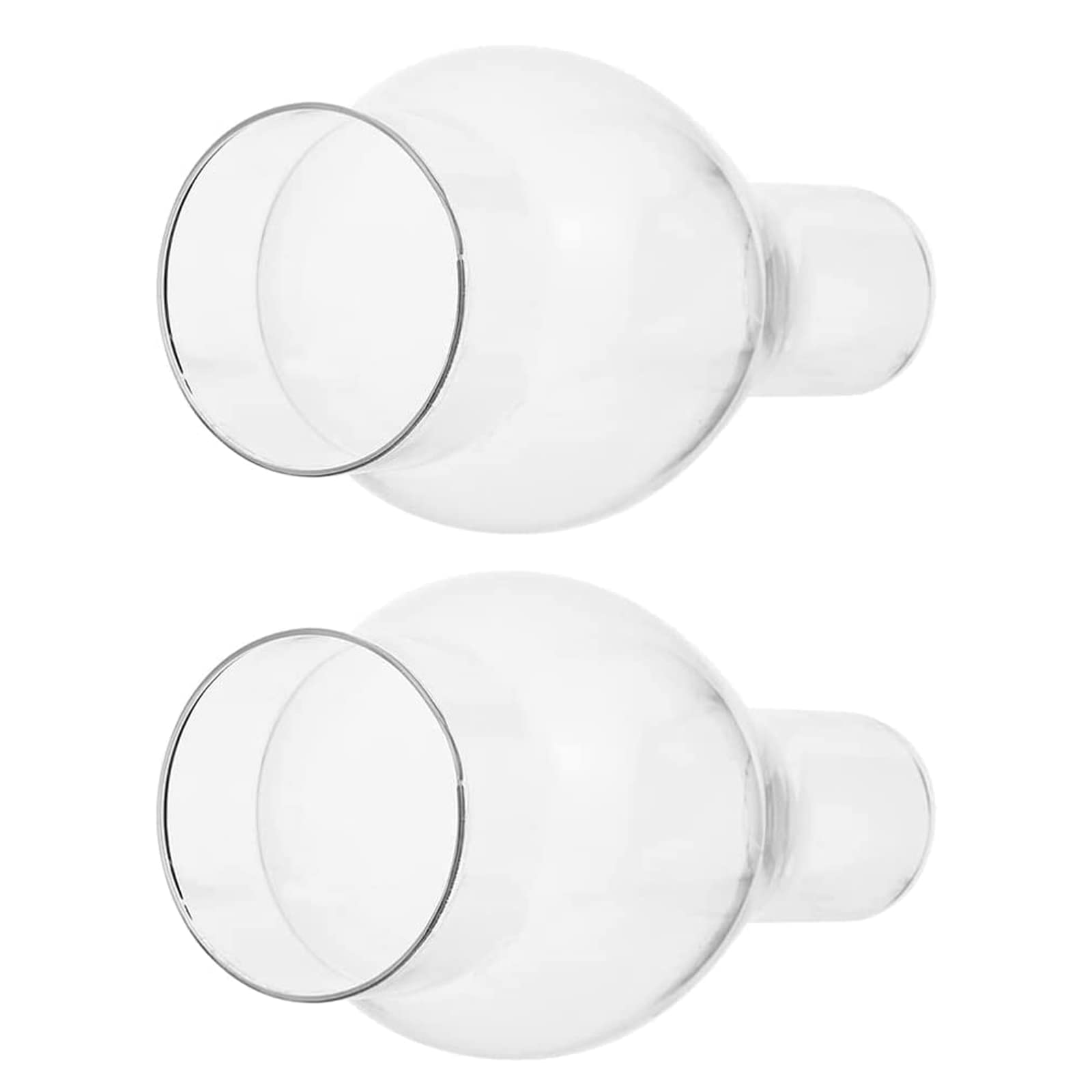 vfdaSWQQ kerosene lamp, 2 Pack Clear Glass Lamp Chimney 3.14 in x 6.29in Oil Style Burners Crimped Top