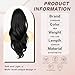 CHRSHN Ponytail Extension, Drawstring Ponytail Extension for Women Long Black Wavy Pony Tails Hair Extensions Synthetic Clip in Ponytail Hairpiece for Women (23 Inch)