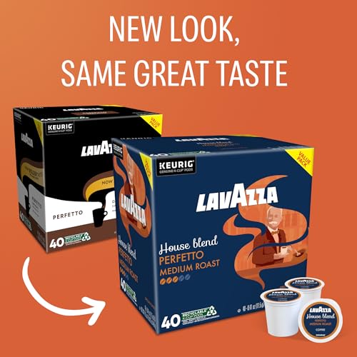 Image of Lavazza House Blend Perfetto, Single-Serve Keurig K-Cup Pods, Medium Roast Coffee, 40-Count Box