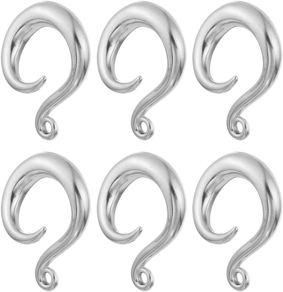 3 Pairs LADEMAYH DIY Ear Weight Hook for Ear Piercing Jewelry Stainless Steel Plugs Dangle Ear Pierced Expander Gauge