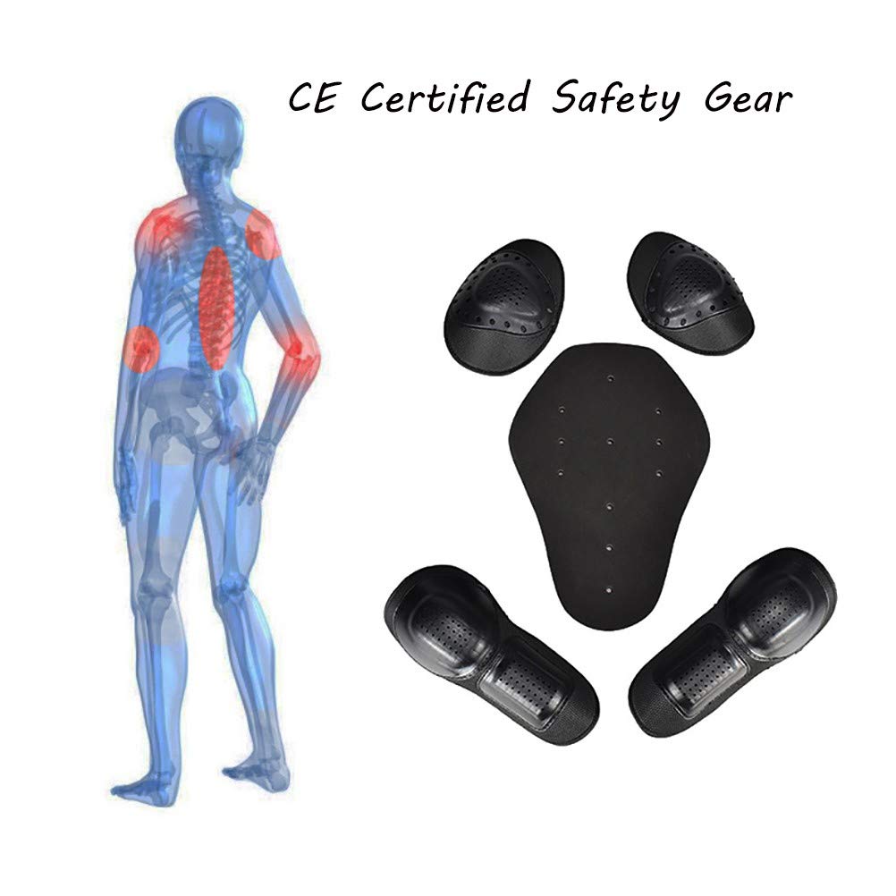 Giacca da Moto con Protezioni e Rivestimento Termico Interno Giubbotto Moto Certificata CE Manica Staccabile Gilet Termico 4 Stagioni per Touring Racing