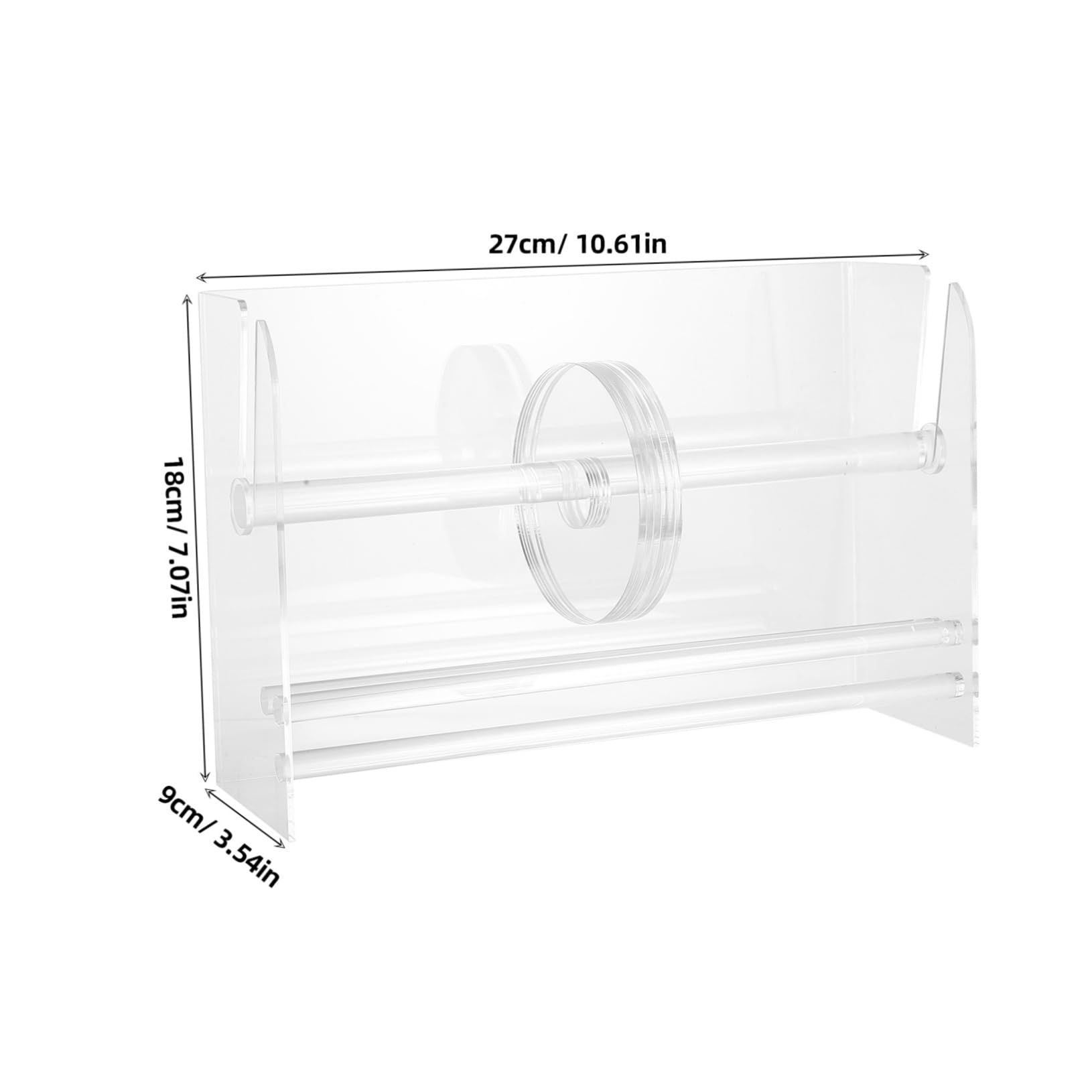 Cabilock Label Roll Dispenser Stand Acrylic 7-Slot Dispenser Organizer Office Home Desktop Sticker Holder Stand