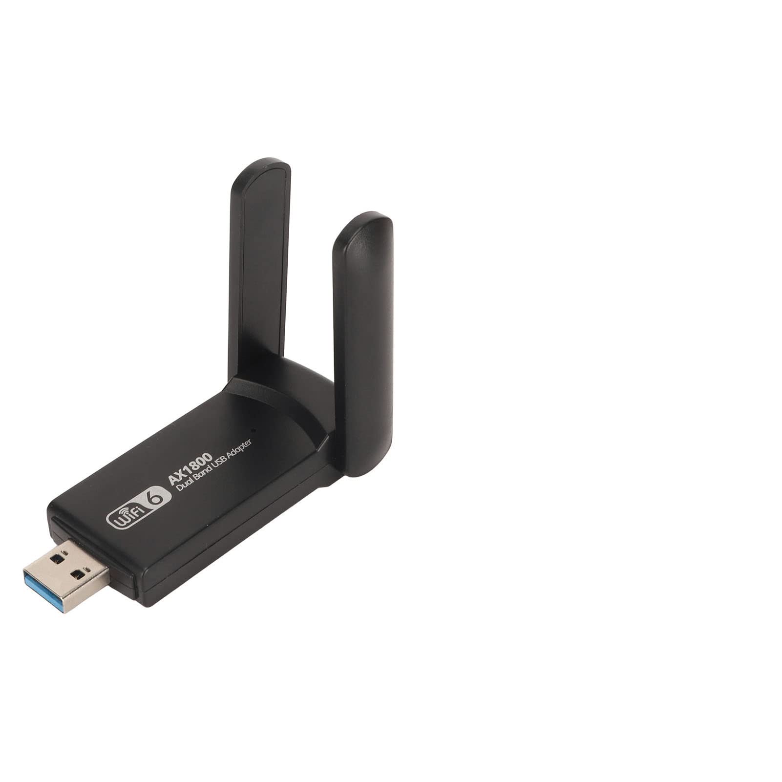vikye dual band wifi adapter, 1800mbps high speed, dual 3dbi antennas, usb3.0 plug and play, heat sink,7/10/11, wireless transmitter, black, vikyef4q2edwc7a