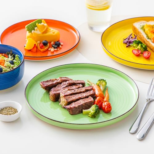 Image of vancasso Bonita Dinnerware Sets 18 Pieces, Stoneware Dishes Set for 6, Plates and Bowls Set, Dinshwasher and Microwave Safe, Multicolor