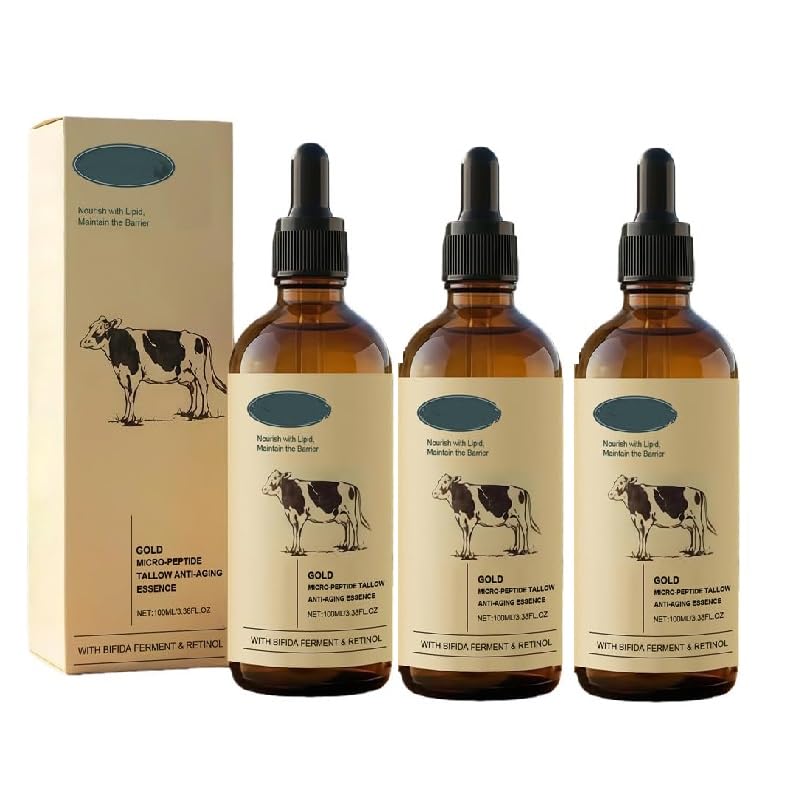 Suero facial antienvejecimiento, contiene sebo de vacuno y retinol, hidrata y nutre, nutre y reafirma la piel,3pcs