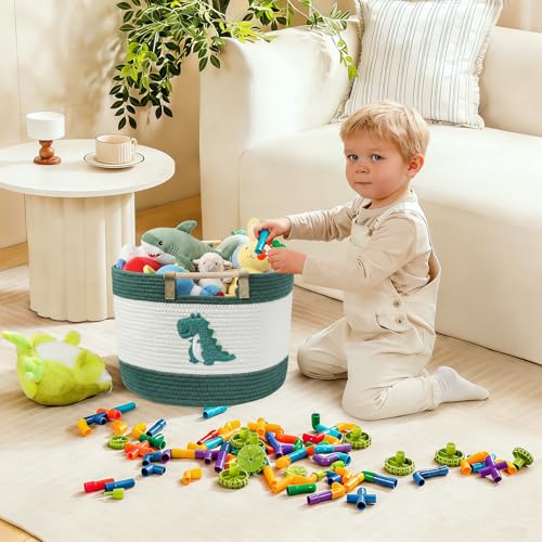 Panier de rangement coton tissé multifonctionnel cadeau bébé idéal - 5