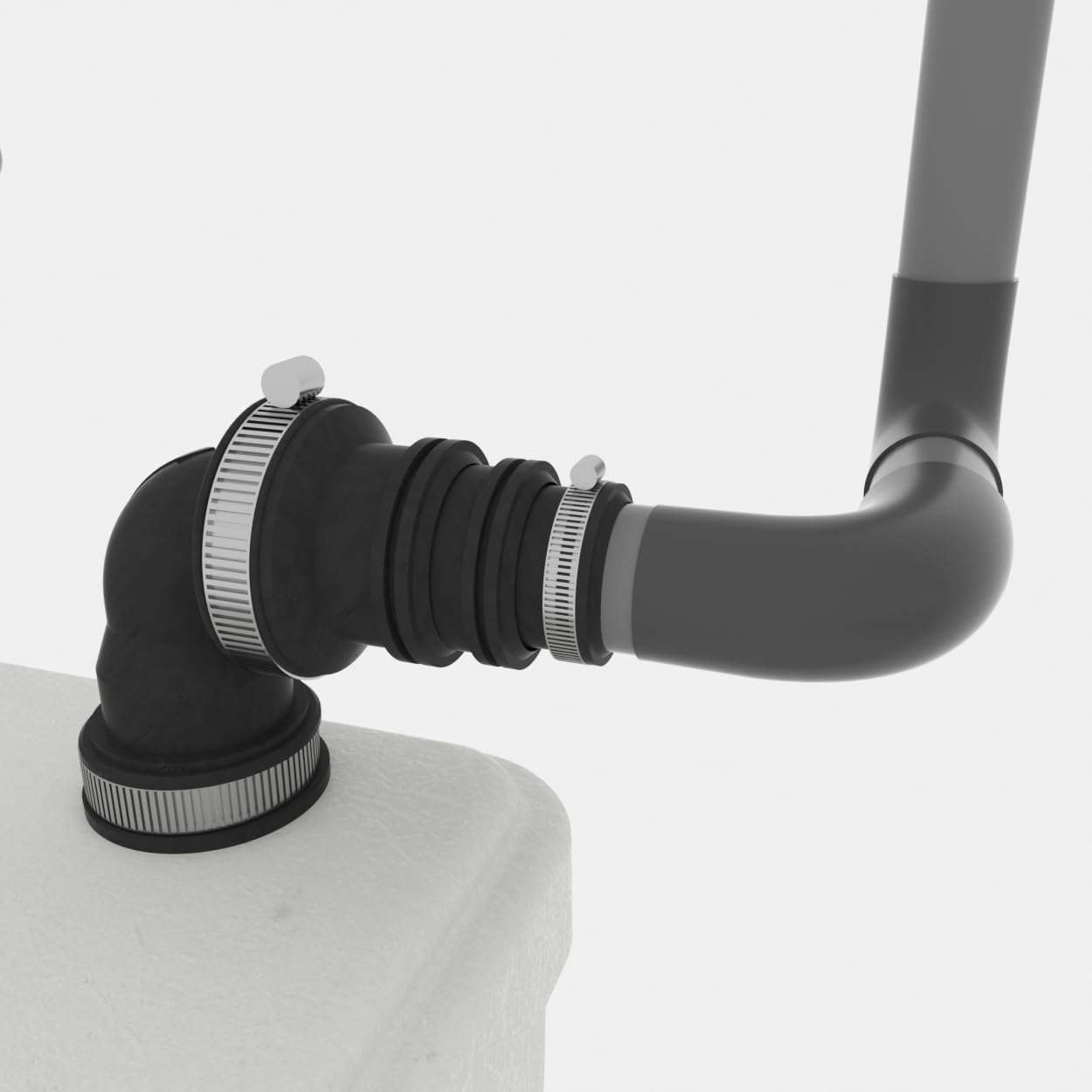 1 - Broyeur WC Adaptable, 1 entrée WC et 1 entrée lavabo, Installation Facile, Moteur 400W, Relevage 3m Vertical et 30m Horizontal, Compact et Discret, Fabrication Française, Garantie 3 Ans