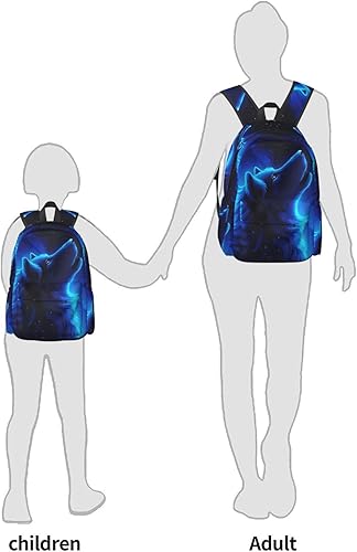 Miniatura 3 de Mochila de 16 pulgadas para bebés, diseño divertido de huesos de cachorro, mochila para computadora portátil, mochila escolar con impresión completa