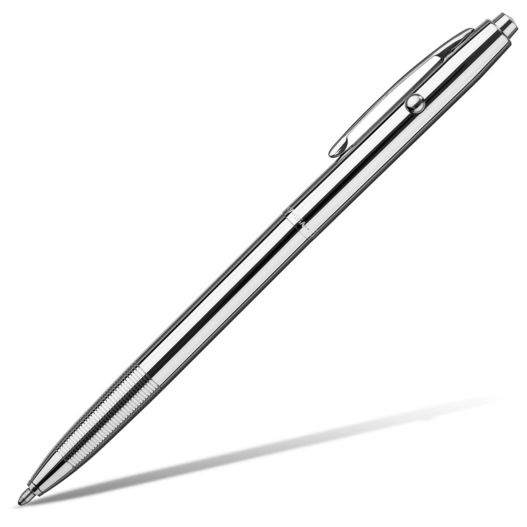 Fisher Space Pen Shuttle CH4 Kugelschreiber (Schlank und elegant für Büro & Reisen, schreibt im Weltall, unter Wasser und bei extremen Temperaturen) Chrome