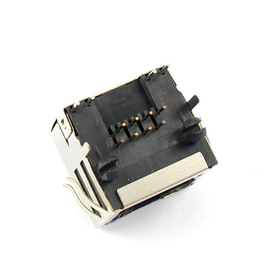 Generic 10 Pcs RJ-45 RJ45 Jack with LEDs Stacked Shielded Series