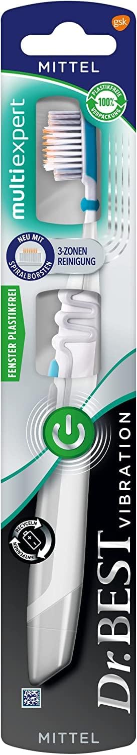 Dr.BEST Vibration multi expert Zahnbürste, Mittel (1 Stück), für eine ...