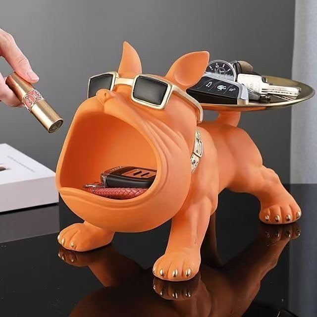 【美品】犬型トレイ付き置物 ドッグ サングラス ベルト 首輪 鍵置き 楽天市場】オブジェ ブルドッグ 収納 鍵置き トレイ 玄関 サングラス