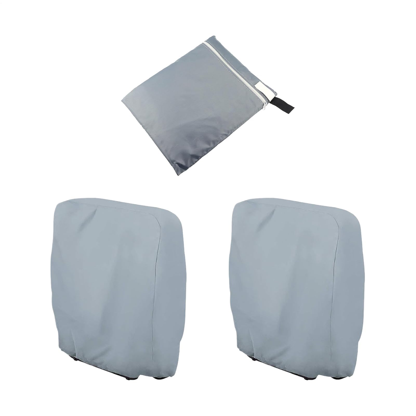 Fundas protectoras plegables para sillas plegables a prueba de polvo para sillas plegables de jardín, paquete de 2 con bolsa de reparación, ideal para camping, salón, piscina