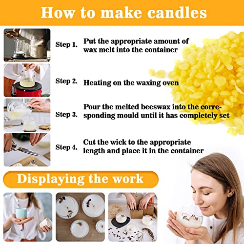 Cargen BEESWAX PELLETS Cargen 430G Beeswax Pastilles Pure Bulk Bees Wax Pellets Food Grade thumb #2