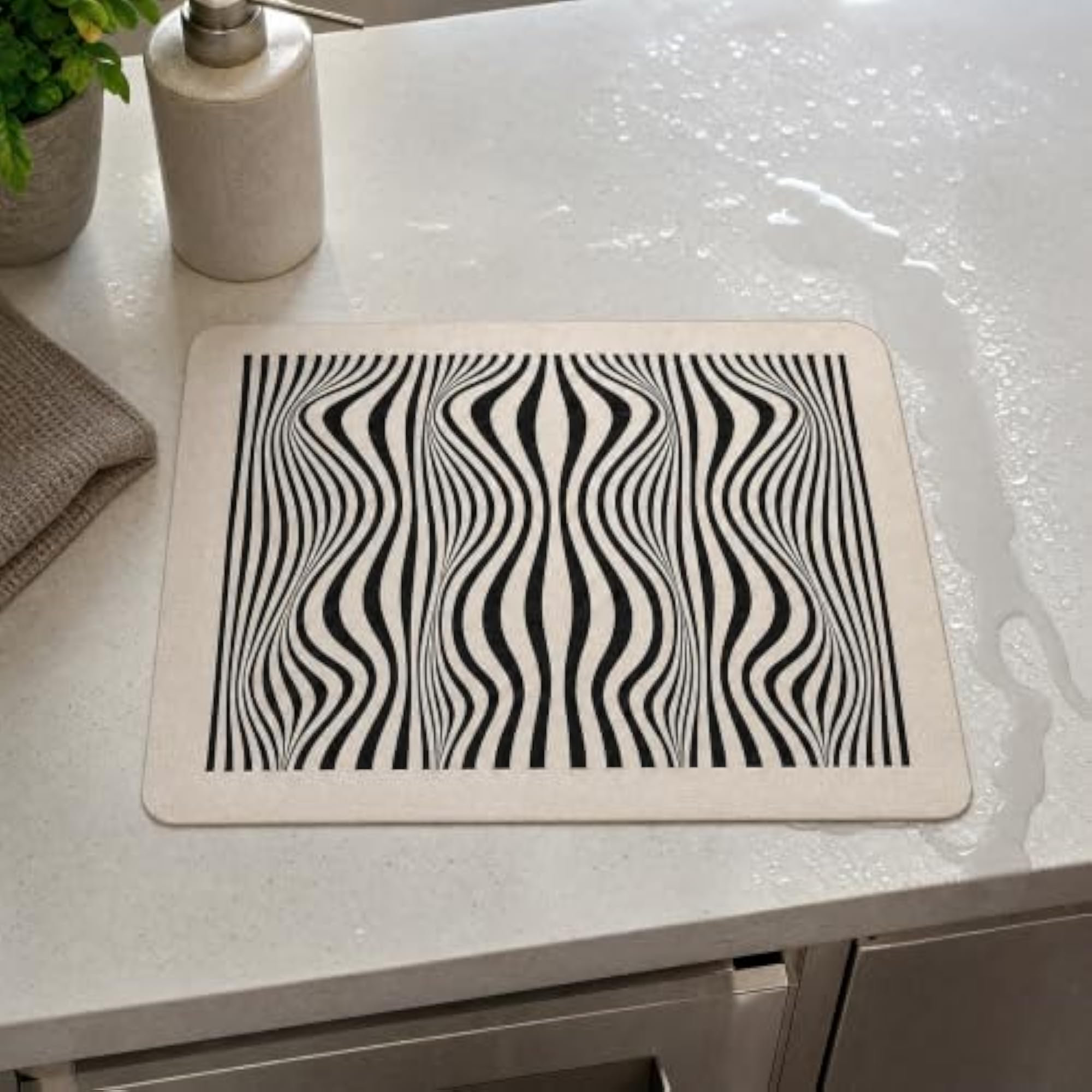 Diatomaceous Earth Kitchen Mat Absorbent Drying Pad, 30x50cm