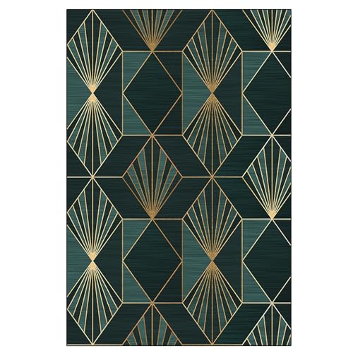 Alfombras cocina para pasillo salón y oficina verde rectangular 8
