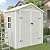 UDPATIO Outdoor Storage Shed 6x4.5 FT, Resin Outside Sheds & Outdoor Storage Plastic for Trash Can, Bike, Lawnmower, Generator, Tool Shed with Lockable Door for Backyard, Lawn, Patio, Sandstone