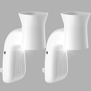 2pcs Wall Fragrance Plug in with Night Light, Compatible with Bath and Body Works Wallflowers, Rotatable Plug in Diffuser, Essential Oil Diffuser for Home Office (White) - Clearance