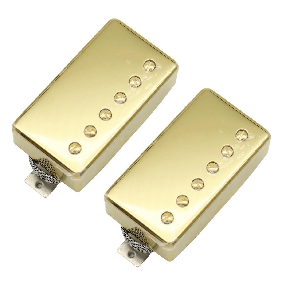 Alnico Lot de 2 micros Humbucker classiques 57+ Chevalet et manche dorés pour guitare de style Les Paul (doré)