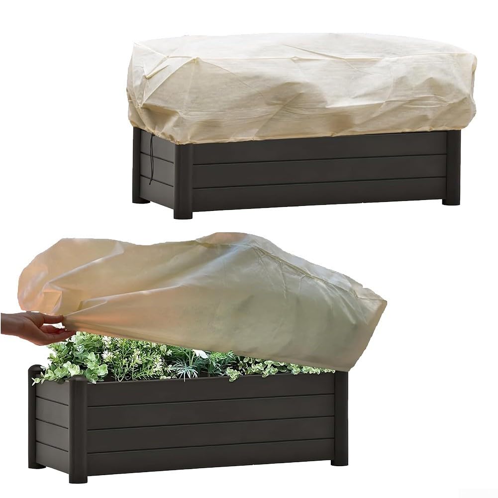 Housses de protection contre le gel pour pots de fleurs 150 x 45 x 40 cm, lot de 2