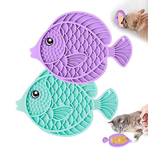 Esing Licking Mats for Dogs,Slow Feeder Cat Bowls,Dog Lick Pad,Peanut Butter Training Lick Pad for Bathing/Grooming