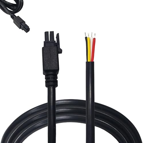CompuPort - Cable de alimentación de 4 pines Molex DC GPIO AWG24 blindado y soldado, compatible con microhard, Cradlepoint, Teltonika, Sierra