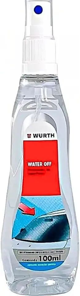 Produto Para Utilizar na Cristalização De Vidros Automotivos Super Hidrorrepelencia Water Off Wurth 100 ML