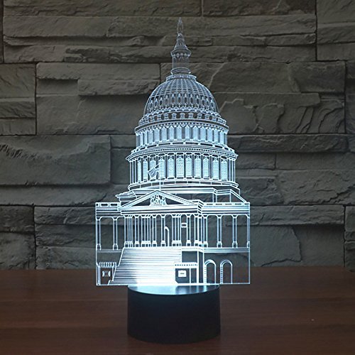 3D Rakete Nachtlicht – 16 Farben, Fernbedienung, USB, Touch, Acryl