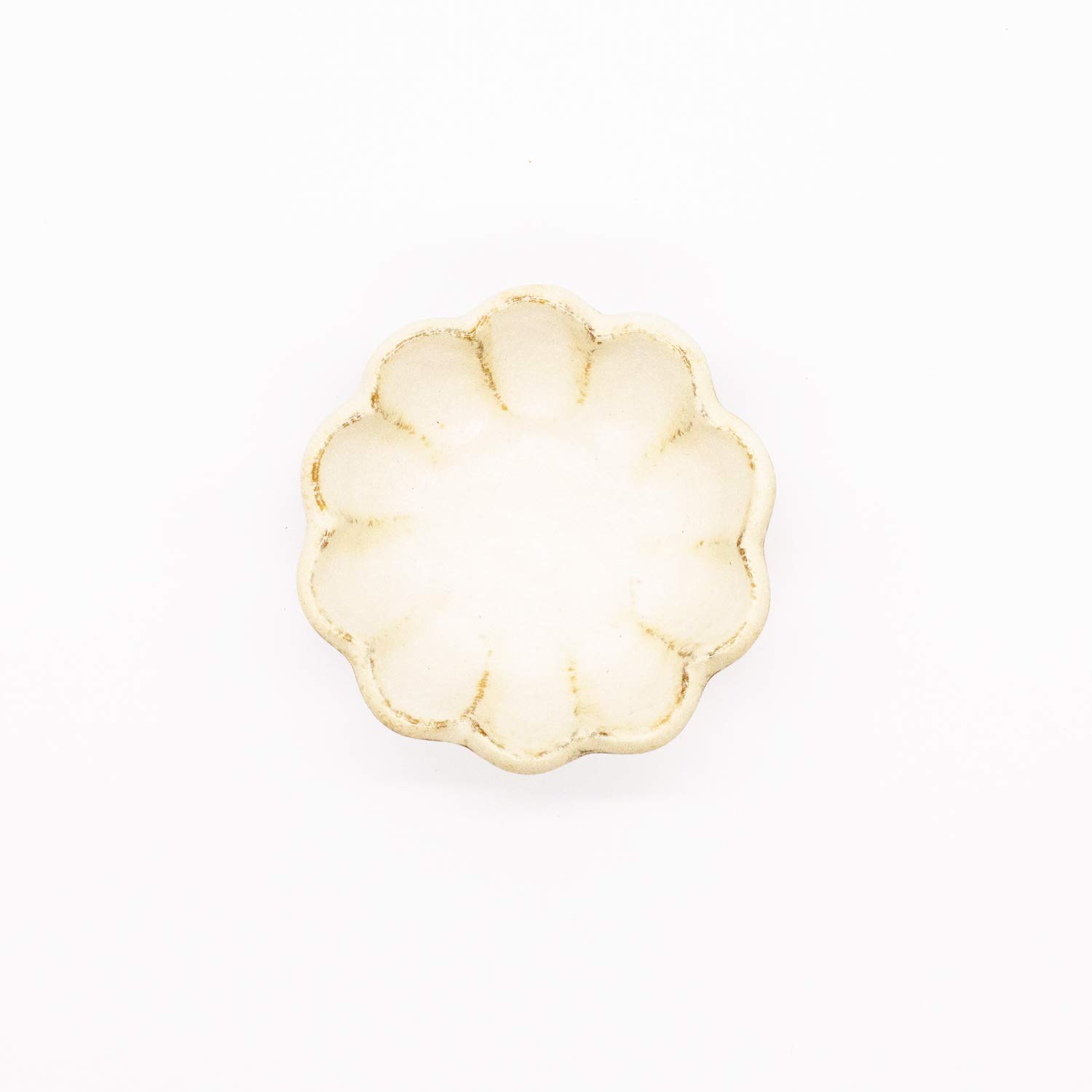 Mino Ware Rinka Small Bowl, White Ren Pattern