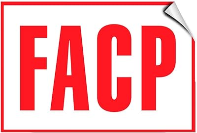 Facp Hazard Fire Label Decal Sticker 7 Inches X 5 Inches