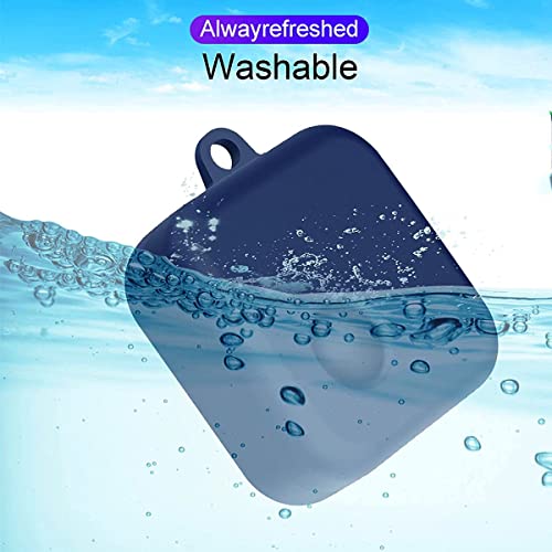 Image of LIRAMARK Shockproof Protective Silicone 360 Cover Case with Buckle Designed for Nothing Ear 1 (Midnight Blue)