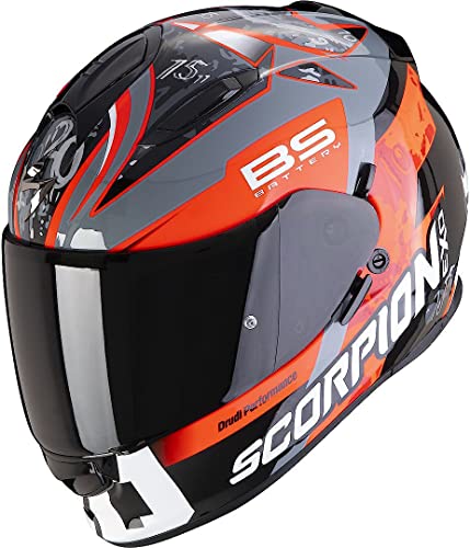 Scorpion EXO-491 Fabio casque de moto intégral noir orange blanc taille S
