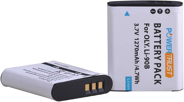 2Pcs Li-90B Li-92B DB-110 Battery+ LED Dual Charger for OlympusTough TG-5, Tough TG-4, TG-6,TG-3, TG-2 iHS,SH-1,SH-2,SH-3,Ricoh GR III,GR IIIx Cameras