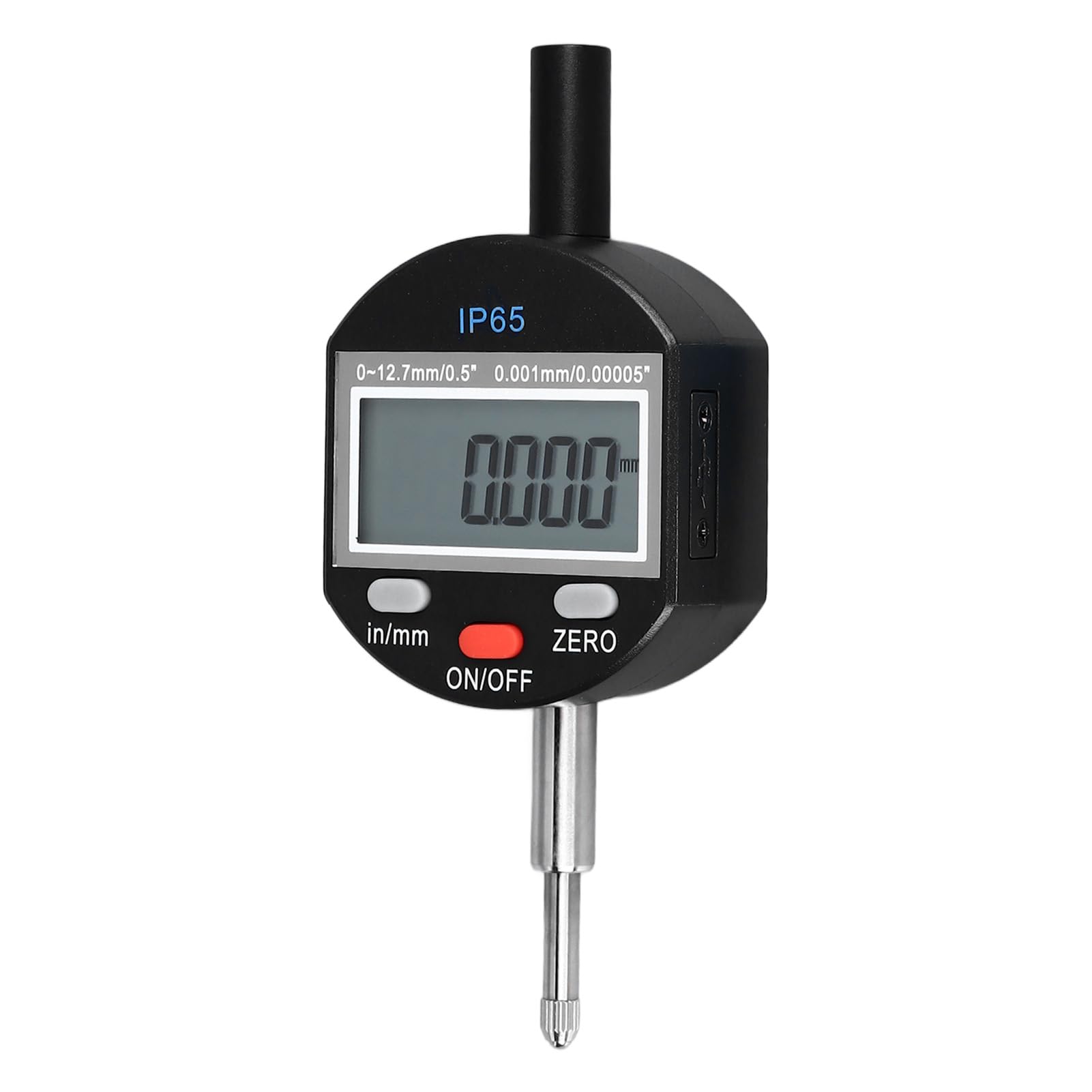 Indicador Digital Gasible Electrónico de Diario Herramienta de Medición de Alta Precisión IP65 Impermeable 0‑12.7 Mm Rango de 0.001 Mm Resolución