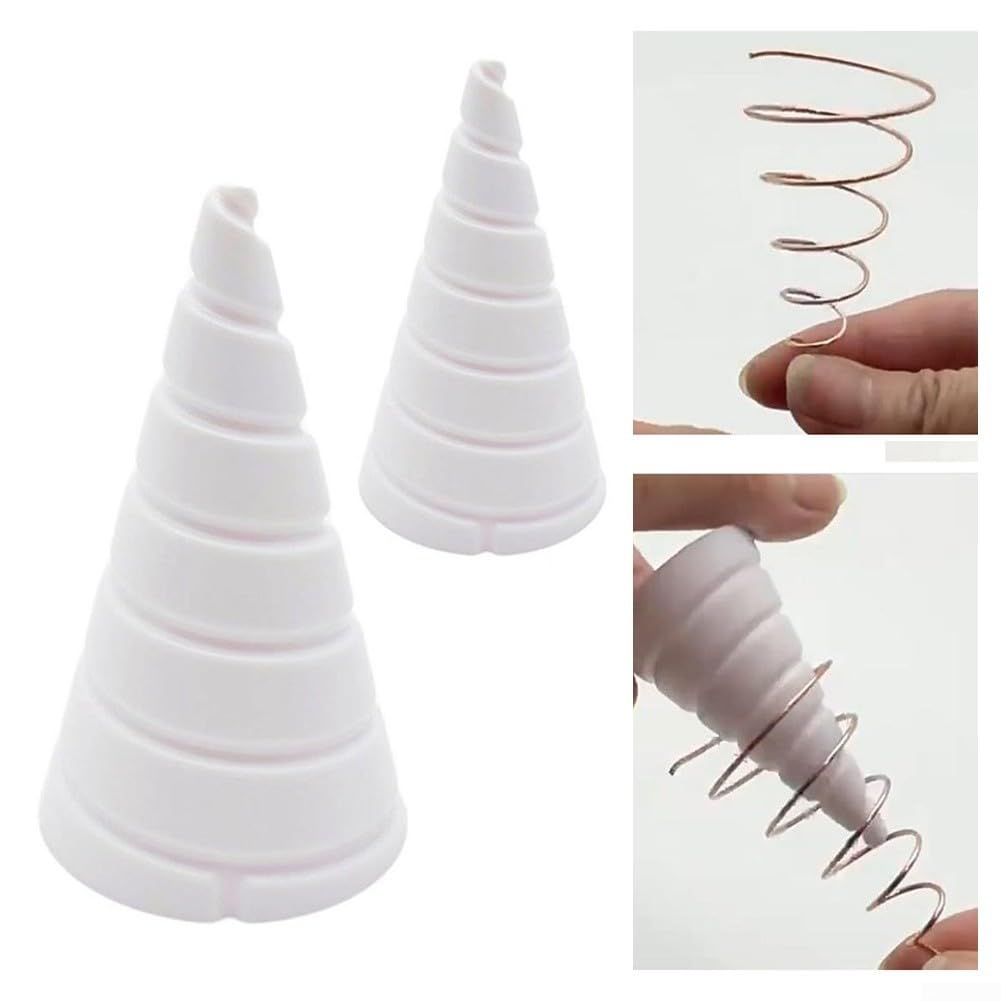 Oniissy - Set di 2 attrezzi avvolgitori a cono Fibonacci per filo di rame da giardinaggio ed elettrocoltura, kit di rame per elettrocoltura, attrezzi da giardino con filo di rame puro (piccolo e