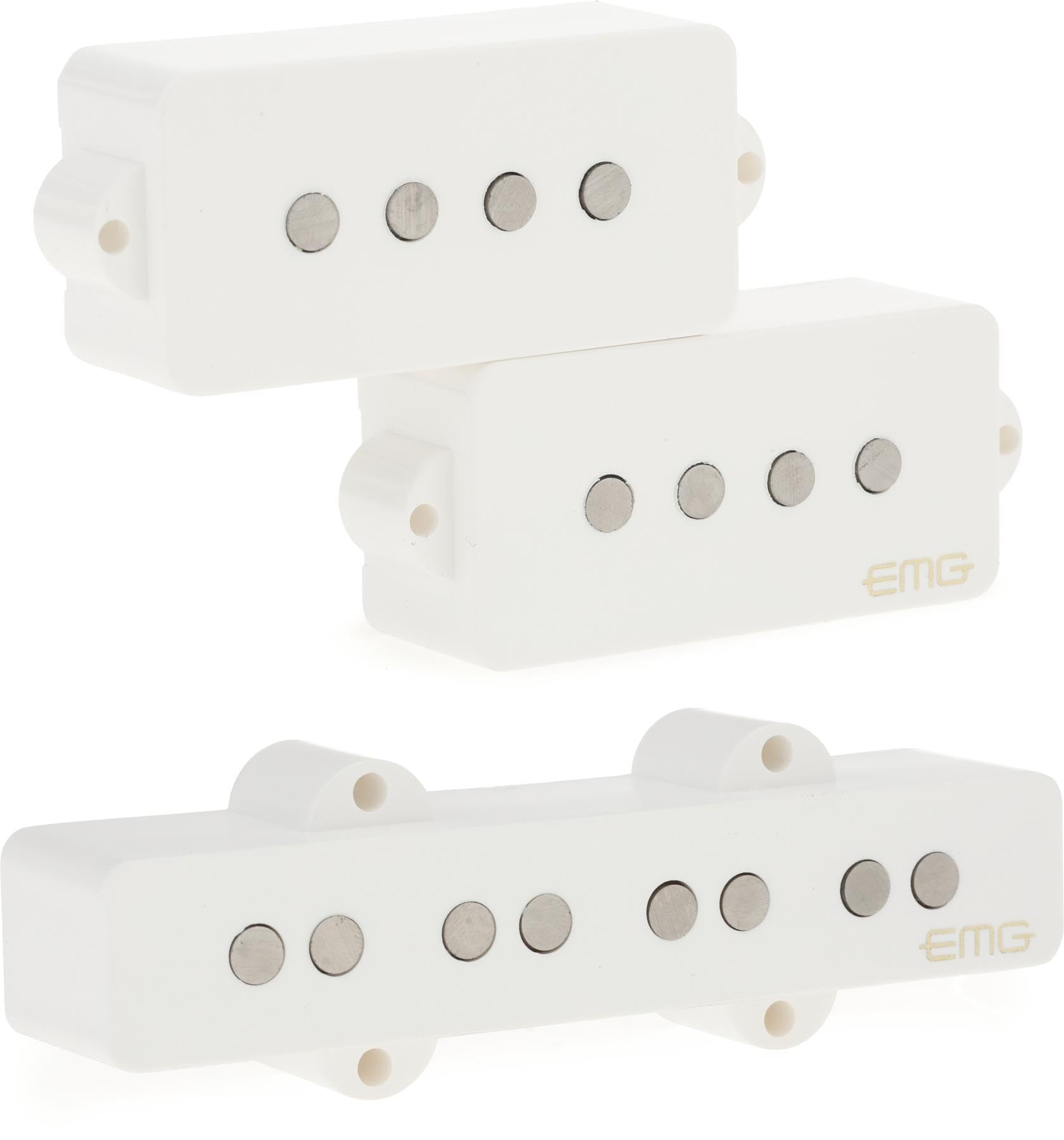 EMG GZR-PJHZ Geezer Butler PJ Bass Pickup Set, White